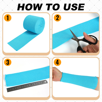 Amazoni torukujuline elastne side randme, pahkluu, põlve ja reie jaoks, sinine elastne torukujuline kompressioonside