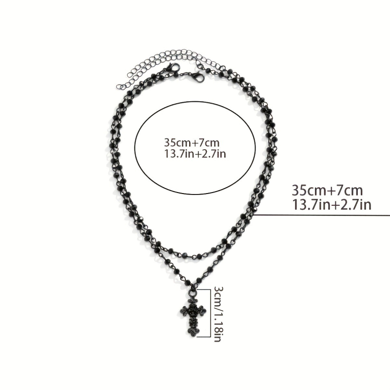 Európai és amerikai határokon átnyúló ékszerek Halloween Diablo női kézzel készített lánc gyöngyös nyaklánc egyszerű kulcscsontlánc fekete nyaklánc