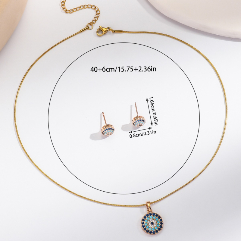 Colier cu pandantiv din zirconiu Lansong, cu micro-încrustații, pentru femei, la modă, european și american, simplu, cu ochi de diavol, bijuterii pentru femei