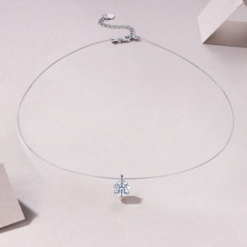 Αόρατη πετονιά ψαρέματος, προσβάσιμη πολυτελής γυναικεία αλυσίδα λαιμού, αλυσίδα κλείδας, αλυσίδα κλείδας ενός καρατίου, μοιζανίτης, κολιέ με σχήμα δάκρυ γοργόνας