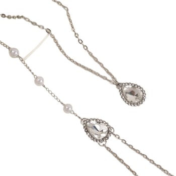 Διασυνοριακή αλυσίδα με μακριά μαργαριτάρια και φούντα στην πλάτη, απλή νυφική αλυσιδίτσα χωρίς πλάτη, με καυτές πωλήσεις