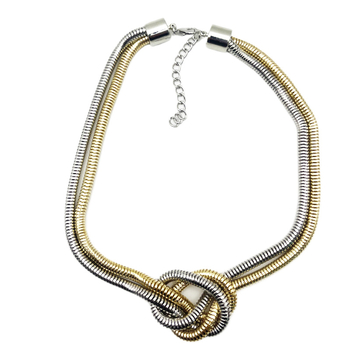 Νέο Ευρωπαϊκό και Αμερικανικό Ρετρό Εξατομικευμένο Κολιέ με Κόκκο Φιδιού σε Στυλ Μεταλλικής Αλυσίδας Κλειδαριάς που Ταιριάζει σε Χρώματα