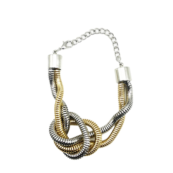 Νέο Ευρωπαϊκό και Αμερικανικό Ρετρό Εξατομικευμένο Κολιέ με Κόκκο Φιδιού σε Στυλ Μεταλλικής Αλυσίδας Κλειδαριάς που Ταιριάζει σε Χρώματα