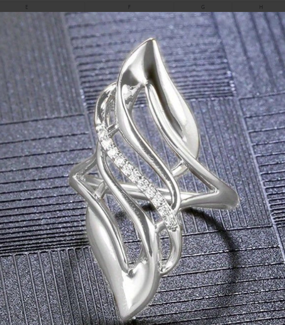 Lan Jing europski i američki pretjerano zakrivljeni ženski prsten zlatni modni jedinstveni prsten izrezani dizajn ženski dugi prsten