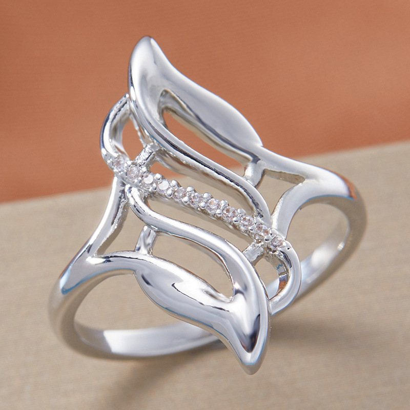 Lan Jing europski i američki pretjerano zakrivljeni ženski prsten zlatni modni jedinstveni prsten izrezani dizajn ženski dugi prsten