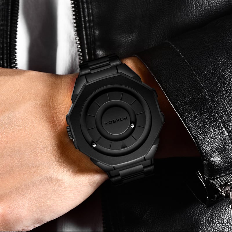 Διασυνοριακό νέο ρολόι προσωπικότητας με μεγάλο καντράν, μαγνητικό ρολόι με καθρέφτη και μαγνητική μπάλα, για ενήλικες άνδρες, οικιακό ρολόι χαλαζία