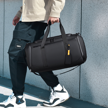 Új, vízálló, textúrázott, szabadidős utazótáska, nagy kapacitású, rövid távú üzleti utazási poggyász, üzleti ingázóknak való edzőtáska