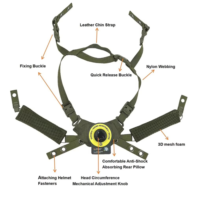 Wendy felfüggesztéses sisakkészlet Fast Mich Wendy állítható gombpánttal, közvetlen gyári értékesítés