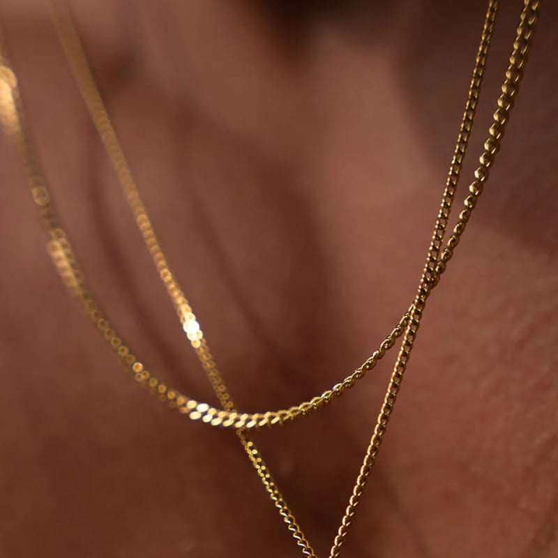 Chihang Jewelry Cross-Border High-End ogrlica od nehrđajućeg čelika za muškarce, jednostavnog luksuznog dizajna, ključne kosti, kubanski lanac od titana i čelika
