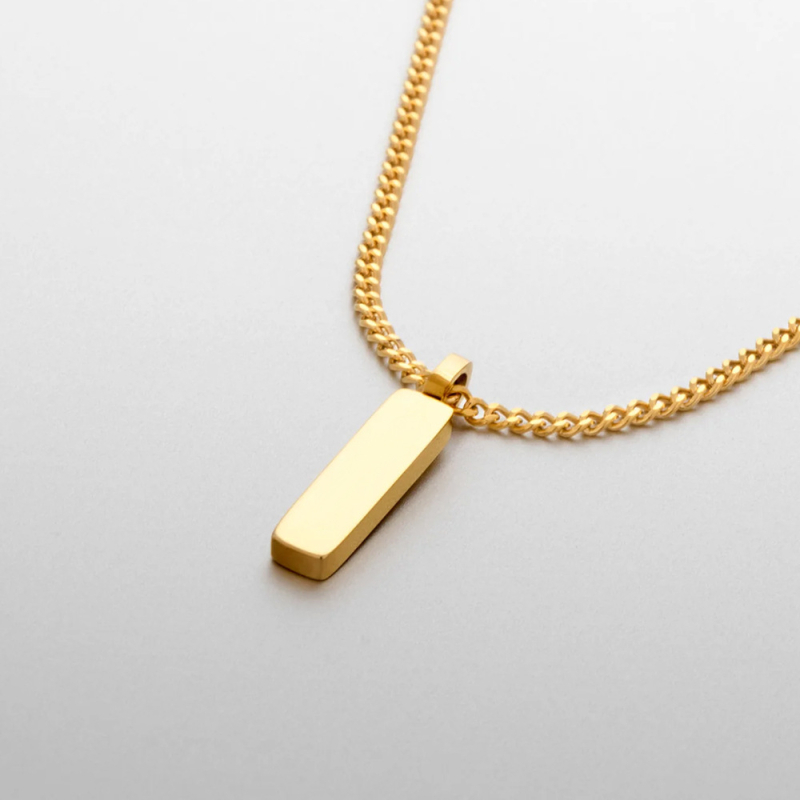 Chihang Jewelry Cross-Border High-End ogrlica od nehrđajućeg čelika za muškarce, jednostavnog luksuznog dizajna, ključne kosti, kubanski lanac od titana i čelika