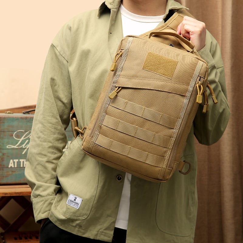 Geantă de umăr tactică multifuncțională Crossbody, geantă de depozitare portabilă plată, geantă militară pentru fani, sport, telefon mobil, haine, organizator de echitație