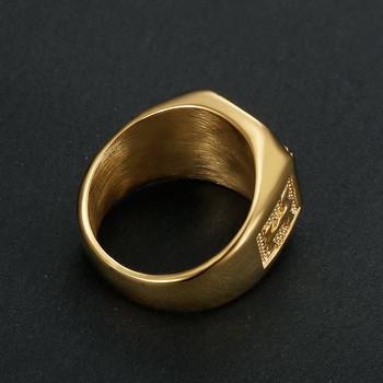 Νέο, δημοφιλές, διασυνοριακό ανδρικό δαχτυλίδι hip-hop από ανοξείδωτο ατσάλι επιχρυσωμένο με κόλλα, με φτερά που πετάνε αετό και κυριαρχεί στην αγορά.