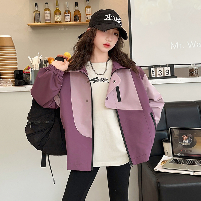 Детско яке за момичета, пролетно и есенно яке в западен стил, размер 120-170, ново за средношколци, 2025 г.