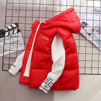 2025. aasta uus laste puuvillane vest, paksendatud soe kapuutsiga beebivest keskmistele ja suurtele lastele üleriiete jaoks