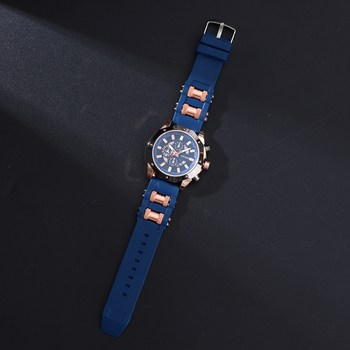 Σετ 2 τεμαχίων Tume Cross-Border Popular Watch, Ανδρικό Ρολόι Business, Ρολόι Σιλικόνης, Ημερομηνία, Σετ Ρολογιών Quartz