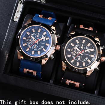 Σετ 2 τεμαχίων Tume Cross-Border Popular Watch, Ανδρικό Ρολόι Business, Ρολόι Σιλικόνης, Ημερομηνία, Σετ Ρολογιών Quartz