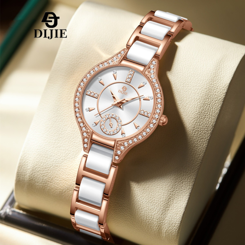 2025 Novi sat s keramičkim zaslonom, vrhunski sat, novi ženski sat, modni nišni lagani luksuzni kvarcni sat