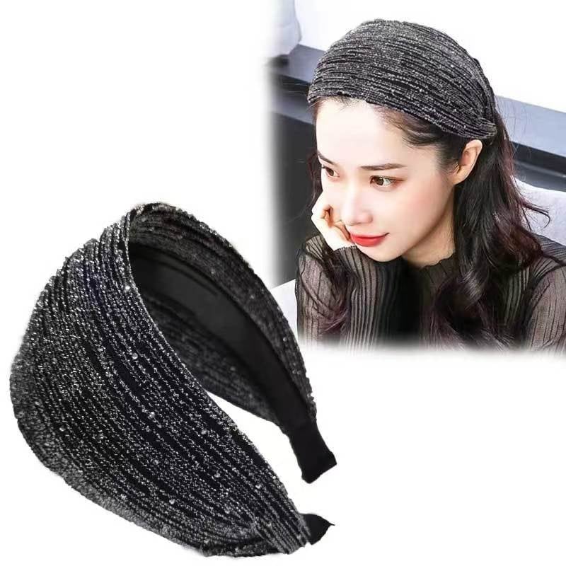 Stil francez simplu cu boruri largi, bandă de păr neagră, acoperire dulce, agrafe de păr albe, bandă de păr cu dinți, bandă de cap înaltă craniană, agrafe cu boruri largi