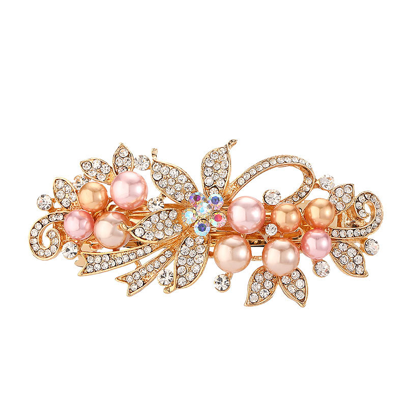 Juuksenõel Rhinestones Naiste Pea tagaküljel Ema Juuksekate Suur Moodne Kevadklamber Juukseaksessuaarid Pärl Ülaklamber Horisontaalne Klamber