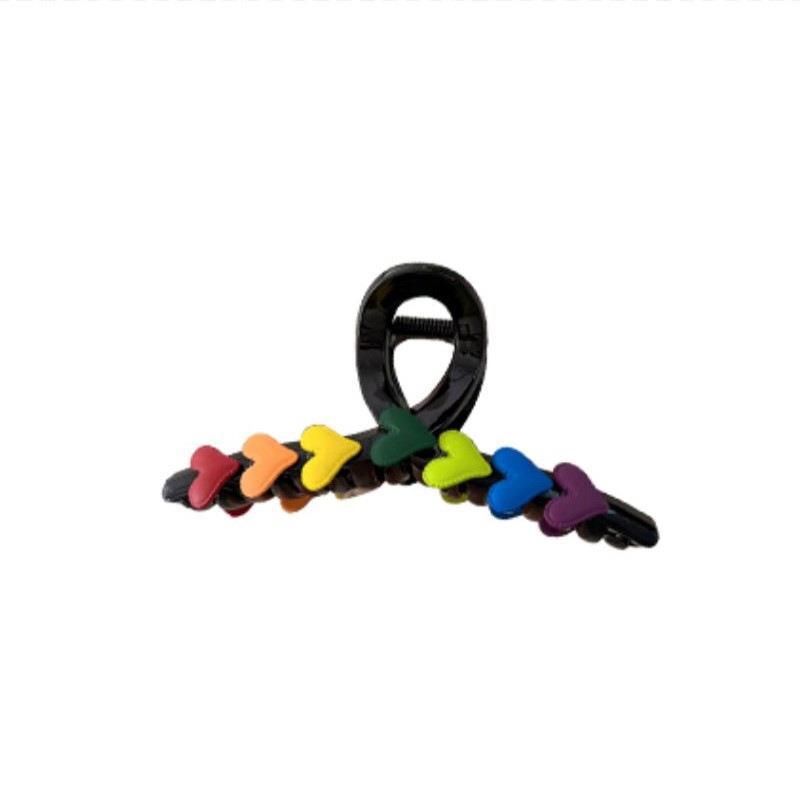 Rainbow Love Χαριτωμένη Μεγάλη Φουρκέτα Γυναικείου Κεφαλιού High Sense Grasp Clip Internet Celebrity 2023 Νέο Κλιπ Shark