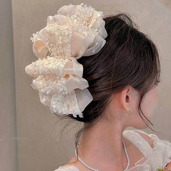 Arc mare de înaltă calitate, multistrat negru, agrafă de păr, accesorii de păr, agrafă de păr, temperament feminin, cap spate, agrafă de rechin, coafură