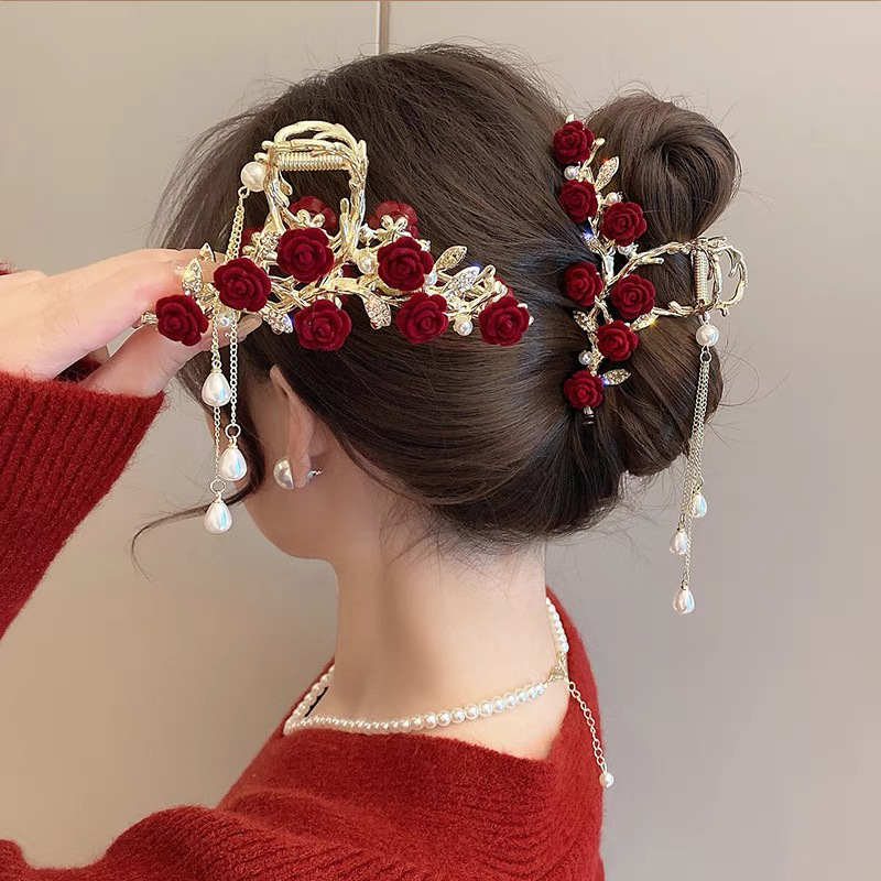 Laimingo žodžio kutais pjaustytos galvos apdangalas nuotakos vestuvių tosto apranga kinų plaukų segtukas moteriškas 2024 m. naujas sužadėtuvių suknelė plaukų segtukas