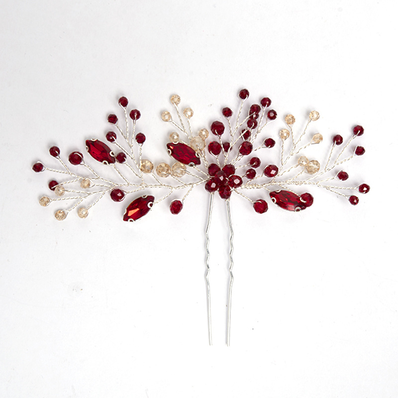 Poetiškas pavasarinis naujas moteriškas galvos apdangalas korėjietiško stiliaus paprastas rankų darbo madingas žalias vaiduoklis cirkonio krištolo segtukas plaukų aksesuarai didmeninė prekyba