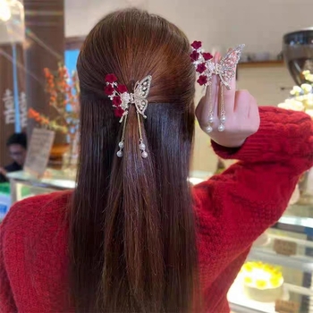 Σούπερ νεράιδα ομορφιάς Bell ορχιδέα πεταλούδα φούντα φουρκέτα θηλυκό καρχαρία κλιπ γλυκό κορίτσι πίσω κουτάλι μισό δέσιμο κλιπ μαλλιών λαβή μαλλιών