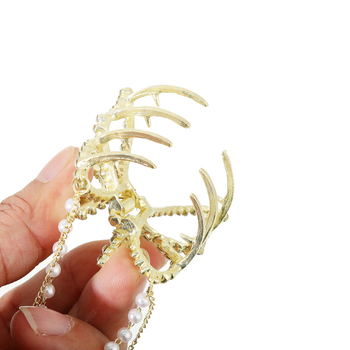 Γυναικεία φουρκέτα 5,5 εκατοστών με κοίλο σχέδιο πεταλούδας από στρας, φούντα με μαργαριτάρι, μόδα, πολυτέλεια, ιδιοσυγκρασία, μέταλλο, μικρό μέγεθος