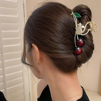 Φουρκέτα θηλυκό φρέσκο χαριτωμένο σκίουρος κουνέλι κεράσι κλιπ niche design φουρκέτα θηλυκό καρχαρία κλιπ κλιπ νυχιών μαλλιά