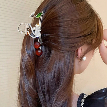 Φουρκέτα θηλυκό φρέσκο χαριτωμένο σκίουρος κουνέλι κεράσι κλιπ niche design φουρκέτα θηλυκό καρχαρία κλιπ κλιπ νυχιών μαλλιά