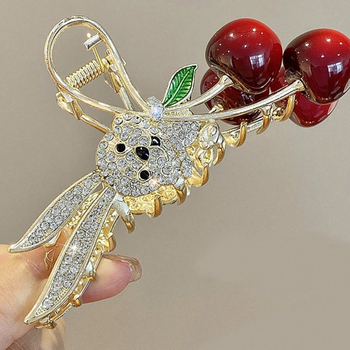 Φουρκέτα θηλυκό φρέσκο χαριτωμένο σκίουρος κουνέλι κεράσι κλιπ niche design φουρκέτα θηλυκό καρχαρία κλιπ κλιπ νυχιών μαλλιά