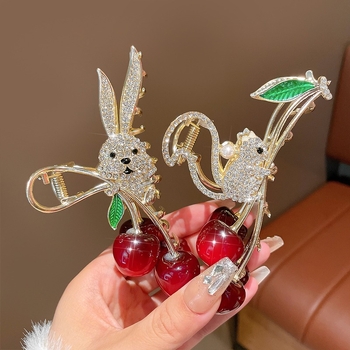 Κλιπ μαλλιών με κερί κουνελιού, θηλυκό κλιπ μαλλιών με κοπή πλάτης, υψηλής ποιότητας, μεγάλο κλιπ μαλλιών καρχαρία, κλιπ μαλλιών, κόμμωση