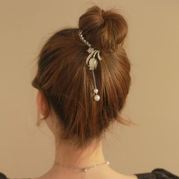 Νέα γυναικεία αγκράφα μαλλιών με φουντωτή κεφαλή Super Fairy Tulip, με δίσκο και σφαιρικό κεφάλι, κλιπ μαλλιών υψηλής ποιότητας για το κεφάλι