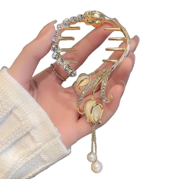 Νέα γυναικεία αγκράφα μαλλιών με φουντωτή κεφαλή Super Fairy Tulip, με δίσκο και σφαιρικό κεφάλι, κλιπ μαλλιών υψηλής ποιότητας για το κεφάλι