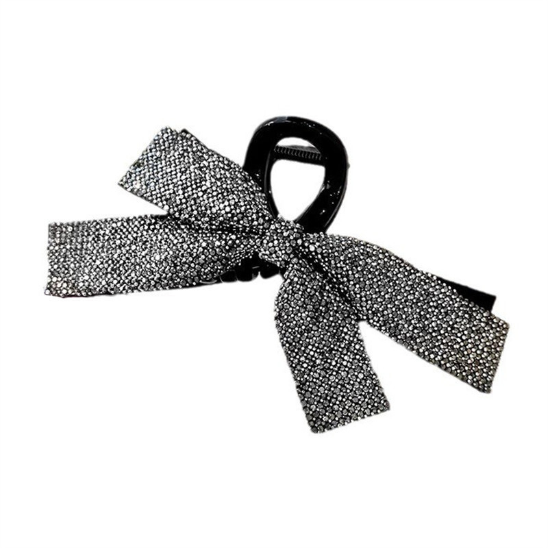 Agrafe de păr coreene cu diamant complet, arc de păr mare, prinzătoare de volum pentru doamnă, stil High-End, accesoriu pentru părul din spate, clip de rechin