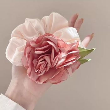 Nauja super fėja rožė gėlė storoji žarna plaukų žiedas plaukų virvė merginos korėjietiškas elegantiškas temperamentas guminė juosta moterys plaukų virvė