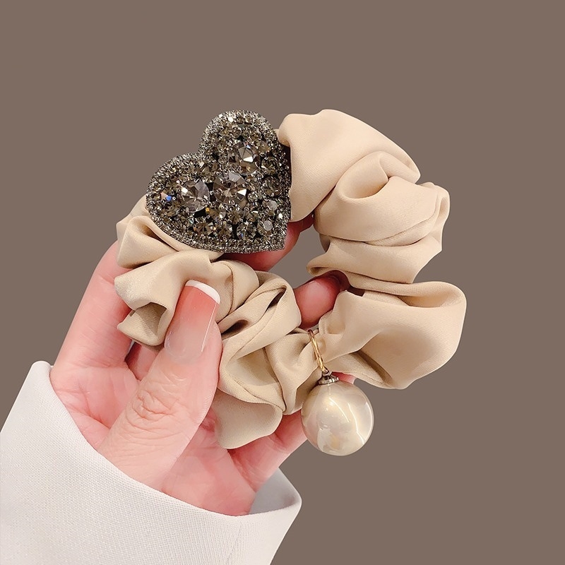 Pietų Korėjos Dongdaemun to paties stiliaus meilės kalnų krištolas dvitaškis žiedas galvos virvė moteriškas aukšto temperamento juodas plaukų žiedas virvė