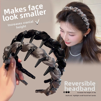 Κομψή κορδέλα μαλλιών με ψηλό στέμμα και εκλεπτυσμένο και μοντέρνο στυλ για γυναίκες, νέο αξεσουάρ μαλλιών για το καλοκαίρι του 2025