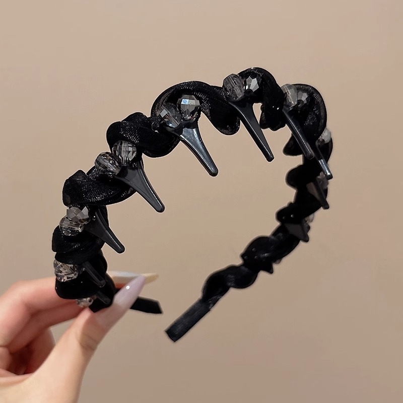 Bentiță elegantă cu coroană înaltă, cu un stil sofisticat și la modă pentru femei, accesoriu de păr nou pentru vara anului 2025