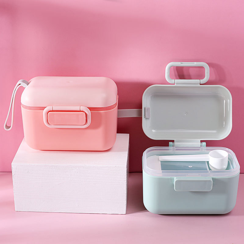 Sandėliavimo sandari kūdikių pieno miltelių kasetė Didelės talpos išeinančių ryžių makaronų sandarus puodas Nešiojama kūdikių ryžių miltelių kasetė