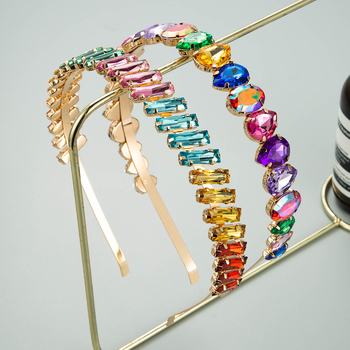Nou stil coreean culoare stras margine subțire metalică păr cerc european și american tendință Mori stil Super Fairy Girl's presiune păr pălării card de păr