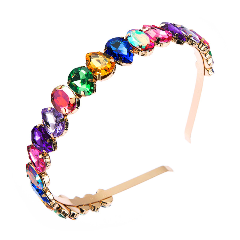 Nou stil coreean culoare stras margine subțire metalică păr cerc european și american tendință Mori stil Super Fairy Girl's presiune păr pălării card de păr