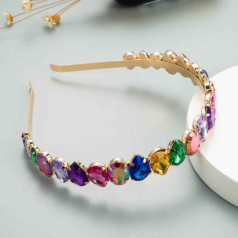 Nou stil coreean culoare stras margine subțire metalică păr cerc european și american tendință Mori stil Super Fairy Girl's presiune păr pălării card de păr