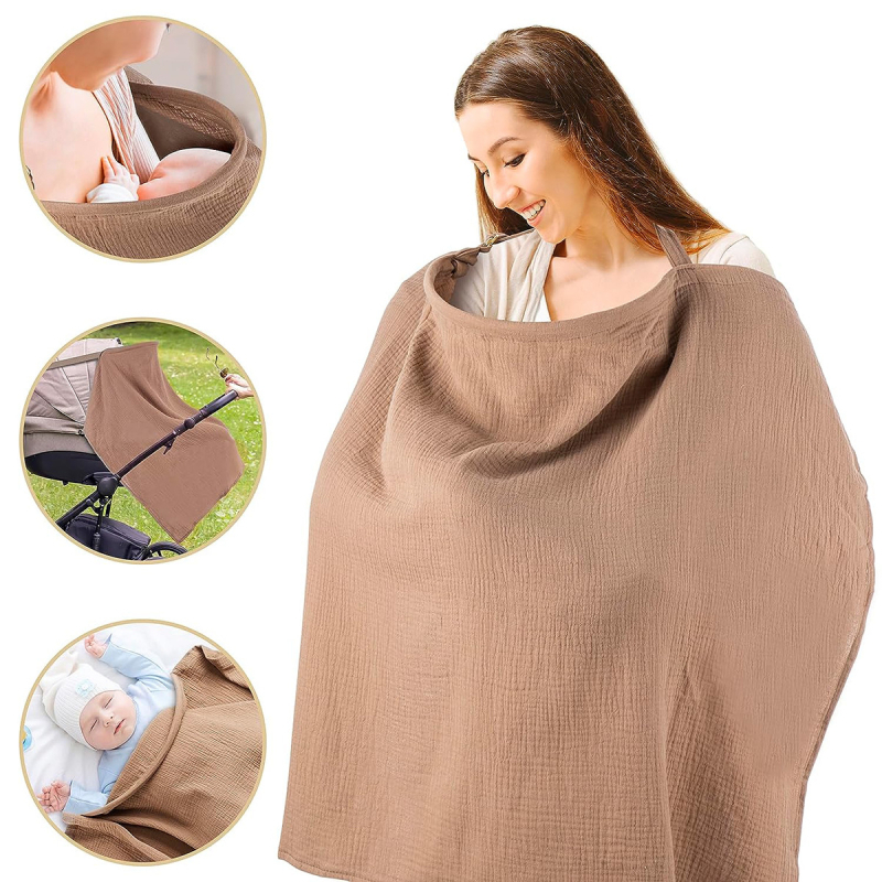 Piiriülene kuummüügis olev puhtast puuvillast rinnakatete rätik hingav beebikäru kate tekk väljaminekuks kõndimisvastane rinnaga toitmise rätik