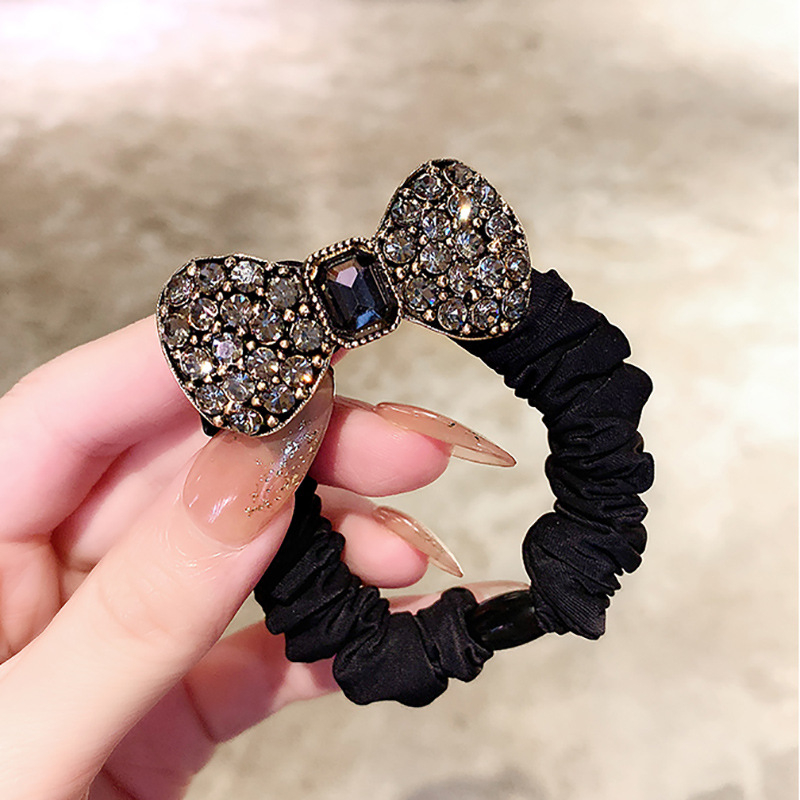 Pietų Korėjos Dongdaemuno elegantiškas kaspinas, krištolinė plaukų virvė, asmenybės guminė juosta, aukštos tekstūros, universali plaukų juosta, moteriška plaukų rišimo virvė