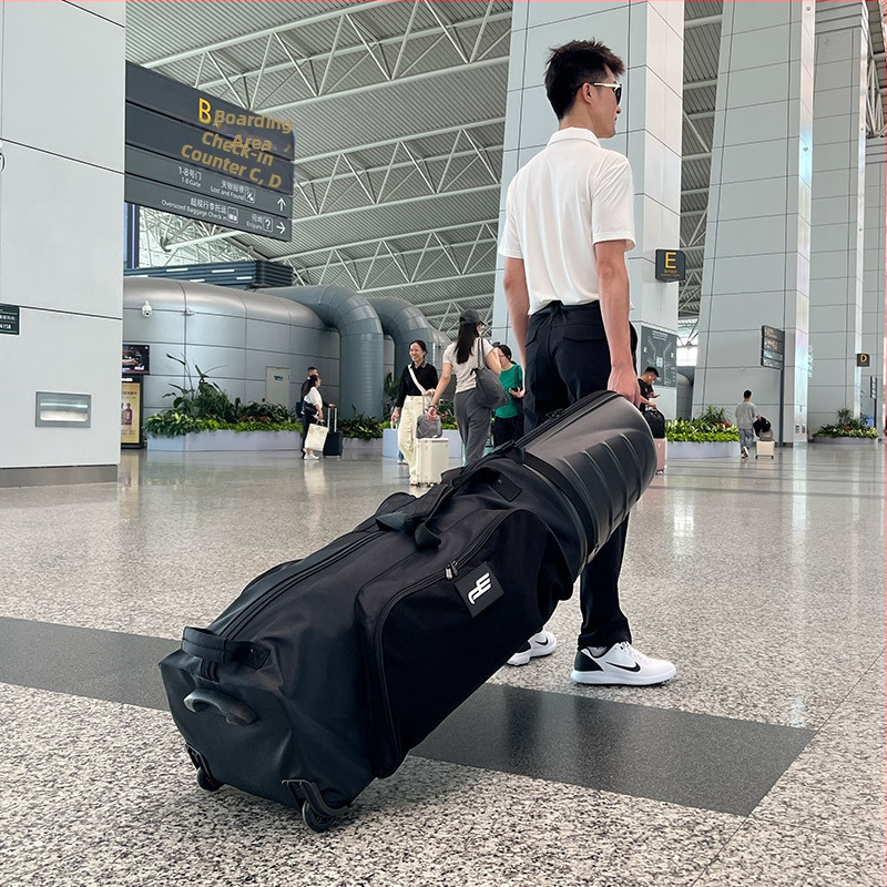 Чанта за голф Playeagle New Golf Aviation с твърд корпус, калъф за чекирана чанта, чанта за голф за пътуване с макари