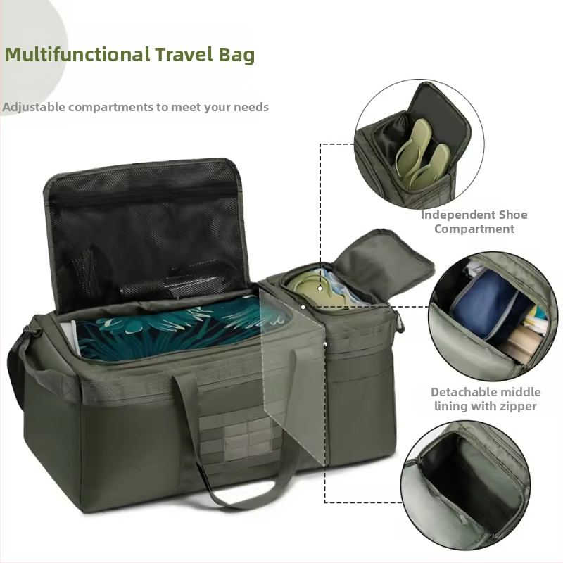 Cipőtartós utazótáska Nagy kapacitású beszállótáska Száraz és nedves elválasztású fitnesztáska Üzleti utazáshoz válltáska Utazótáska férfiaknak és nőknek