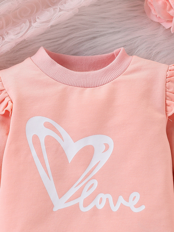 Βαμβακερό πουλόβερ δύο τεμαχίων για κορίτσια, άνοιξη και φθινόπωρο 2024, νέο γυναικείο μωρουδιακό κοστούμι με τυπωμένα σχέδια, Ευρώπη και Αμερική