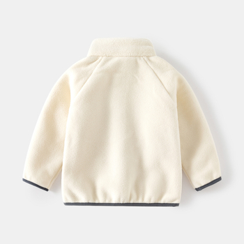 Φθινοπωρινό νέο παιδικό μπουφάν με μακριά μανίκια από φλις για αγόρια, με επένδυση φλις, φθινοπωρινά ρούχα, βρεφικό πουκάμισο με φλις τοπ και φερμουάρ